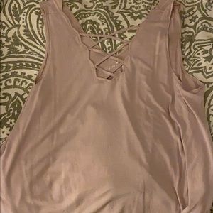 Pink cross tank top